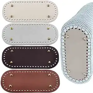 Taschenboden FYSL 4 Stück 22x10cm zum Häkeln PU Leder