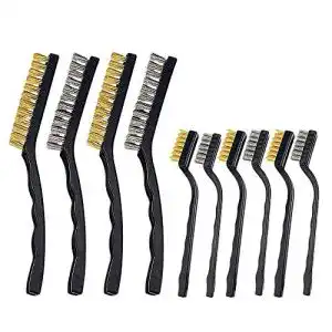 Drahtbürste Turboom, Kratzbürsten Set schwarz 10 Stück