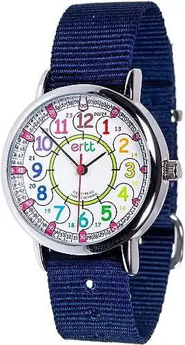 Kinderuhr EasyRead time teacher, mit Regenbogen-Design