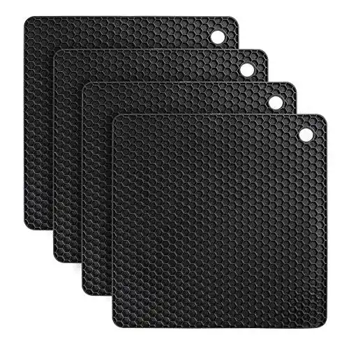 Silikon-Topflappen flintronic Topf Untersetzer 4pcs, rutschfest