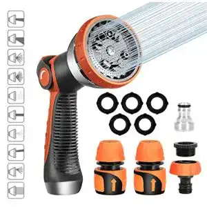 Gartenbrause (Metall) ALLILUYAA verstellbarer Wasserdurchfluss