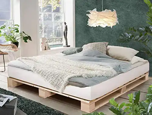 Palettenbett moebel-eins PALETTI Massivholzbett, 180 x 200 cm