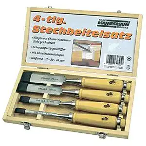 Stechbeitel Brüder Mannesmann Satz 4-tlg. in Holzkassette