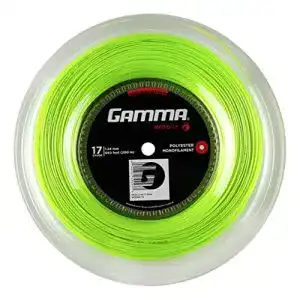 Tennissaiten Gamma Tennissaite Moto Lime 17 (1.24 mm) 200 m Rolle