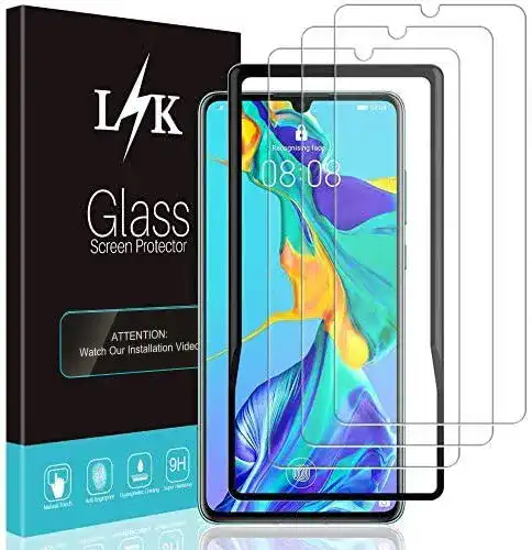 Huawei-P30-Panzerglas L K 3 Stücke Schutzfolie mit Rahmen 9H