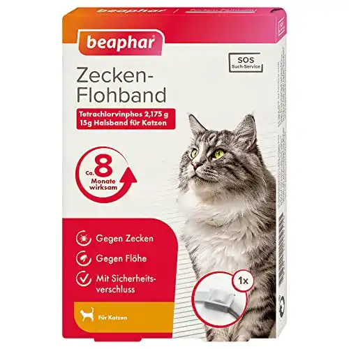 Zeckenschutz Katze beaphar Zecken-Flohband Katze, Länge: 35cm
