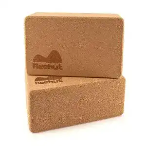 Yogablock Kork REEHUT Yoga Block Kork 2er Set Yoga Blöcke