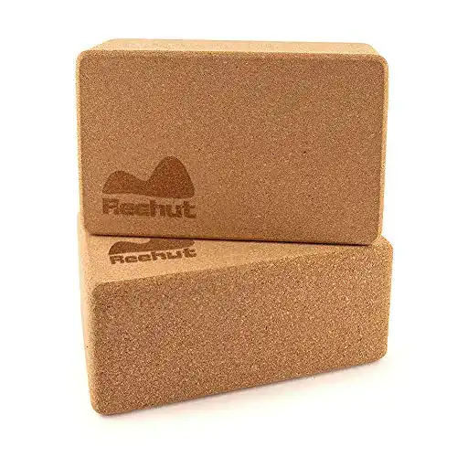 Yogablock Kork REEHUT Yoga Block Kork 2er Set Yoga Blöcke