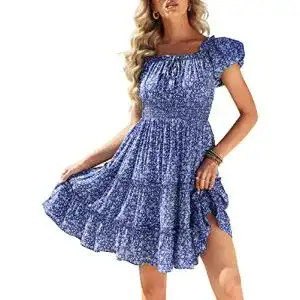 Boho-Kleid Yeahill Damen Strandkleider Sommer Knielang Luftig