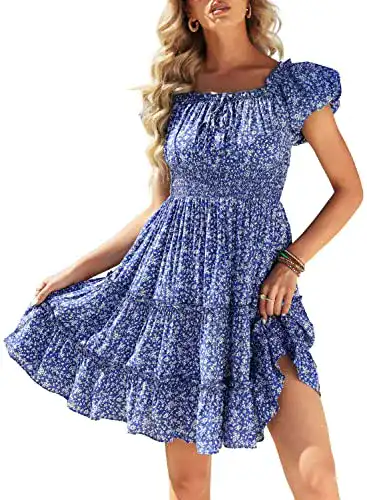 Boho-Kleid Yeahill Damen Strandkleider Sommer Knielang Luftig