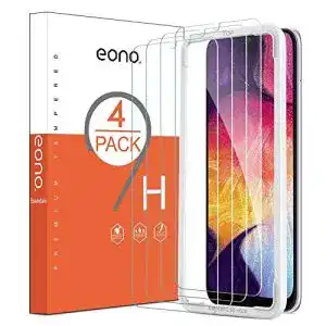 Samsung-Galaxy-A50-Panzerglas Eono Amazon Brand, 4 Stück