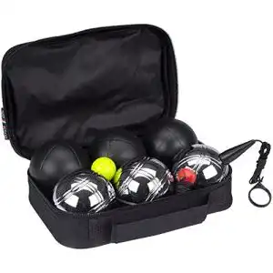 Boule Get & Go Jeu de s Satz Luxus Petanque Set, Black/Chrome