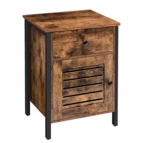 Nachttisch HOOBRO, Nachtschrank mit Schublade, 45 x 35 x 61
