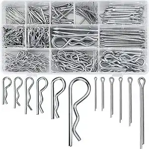 Splinte GLORHA 250 Stück Edelstahl Set, 6 Größen R Clips Splint