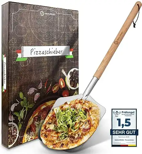 Pizzaschaufel Edelstahl SQUALIPRODU ® Pizzaschieber – Premium