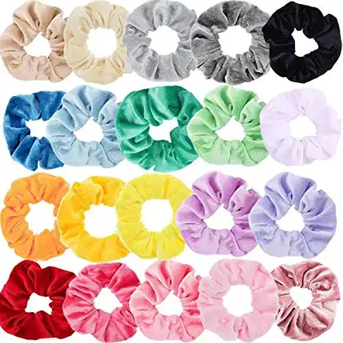 Scrunchie Sinwind, 20 Stück Haargummis Samt elastisch