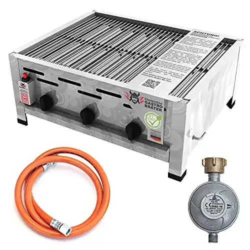 Tisch-Gasgrill ChattenGlut Professional Gastrobräter 3-flammig