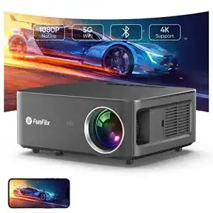 Beamer unter 300 Euro FunFlix WiFi Beamer, Full HD 5G WiFi