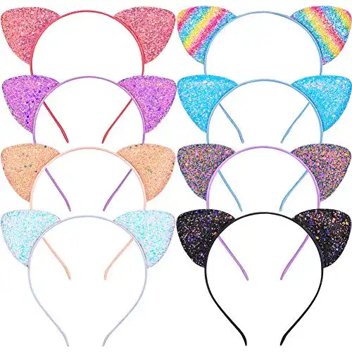 Die beste Katzenohren Beinou Stirnband 8 Stück Glitzer Katze Haar Hoops 2026 Test Bestseller Katzenohren Beinou Stirnband 8 Stück Glitzer Katze Haar Hoops