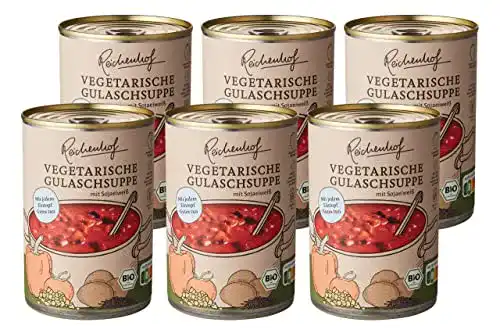 Vegane Suppe Reichenhof Bio Vegane Gulaschsuppe, 6 x 400 g