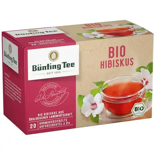 Hibiskustee Bünting Tee Bio Hibiskus, 12er Pack (12 x 40 g)