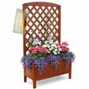 Blumenkasten mit Rankgitter Melko Pflanzkasten mit Spalier Holz
