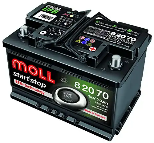 Autobatterie 62 Ah Moll Start|Stop EFB 82070 12V 70Ah