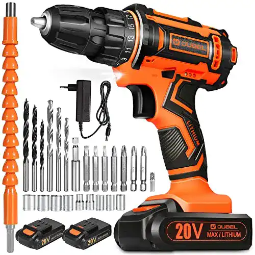 Akkuschrauber-Set OUBEL Akkuschrauber 20V, mit 2 Akkus