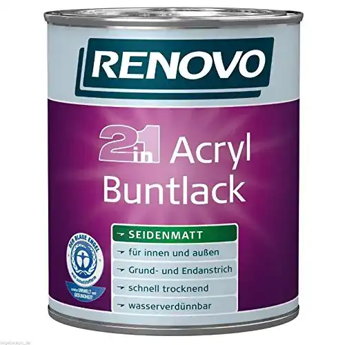 Die beste Acryllack Renovo 2,5 Liter Acryl-Buntlack weiß seidenmatt 2026 Test Bestseller Acryllack Renovo 2,5 Liter Acryl-Buntlack weiß seidenmatt