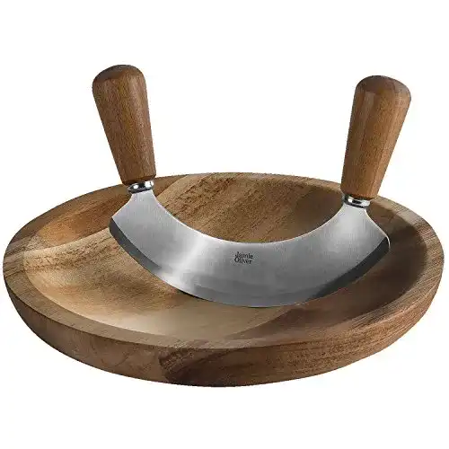 Wiegemesser mit Brett Jamie Oliver JB1800 Akazienholz