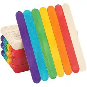 Holzstäbchen G2PLUS 200 Stück Bunte zum Basteln