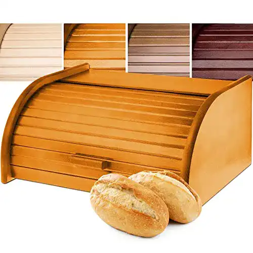 Brotkasten (Holz) KADAX geräumiger Brotkasten, Holz