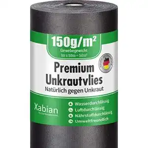 Unkrautvlies 150g Xabian Anti, Gartenvlies Rolle 50m x 1m