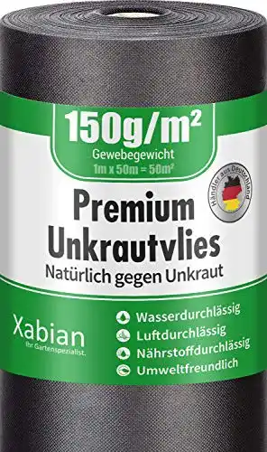 Die beste Unkrautvlies Xabian Anti 150g/m² Gartenvlies Rolle 50m x 1m 2026 Test Bestseller Unkrautvlies Xabian Anti 150g/m² Gartenvlies Rolle 50m x 1m