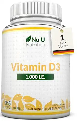 Vitamin-D3-Tabletten Nu U Nutrition Vitamin D3 1.000 I.E.