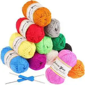 Wolle Fuyit Häkelgarn 600g (12x50g) DK Doppel Stickgarn