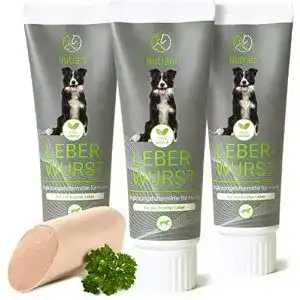 Hundeleberwurst Nutrani Leberwurst für Hunde 3 x 75g