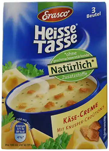 Heisse Tasse Erasco Käse-Creme mit Croûtons, 12 x 450 ml