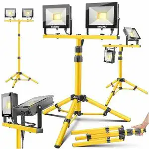 Baustrahler mit Stativ Masko ® LED 100W Doppel 2x 50W Strahler