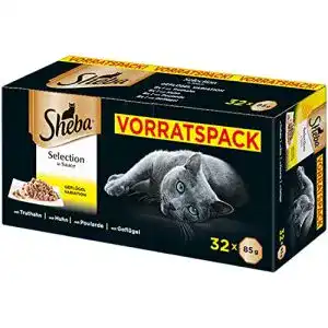 Katzennassfutter Sheba Selection in Sauce – 32 x 85g