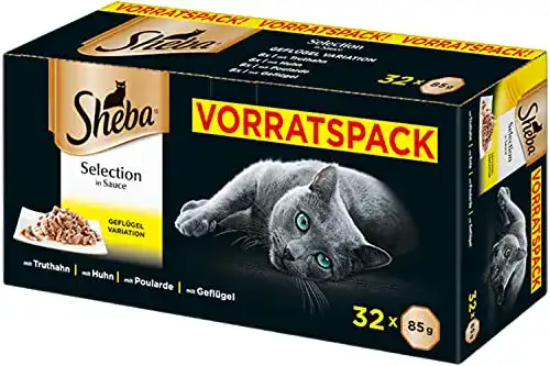 Katzennassfutter Sheba Selection in Sauce – 32 x 85g