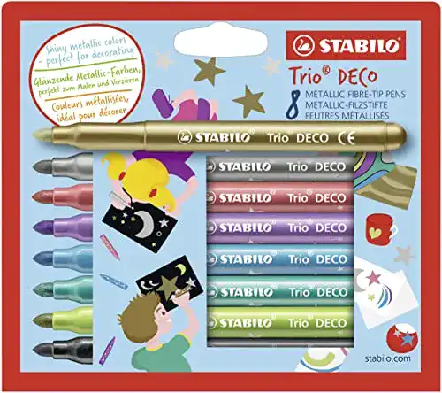 Glitzerstifte STABILO Metallic-Filzstift mit robuster XL-Spitze