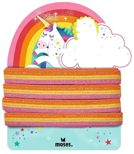 Gummitwist moses Rainbow, Hüpfgummi mit Glitzergarn