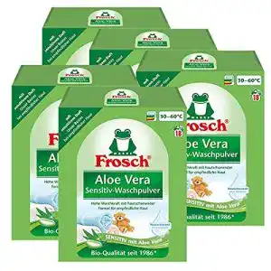 Frosch-Waschmittel Frosch Aloe Vera Waschpulver Color, 5er Pack