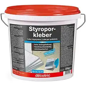 Styroporkleber Decotric 1103001 Renoviervlieskleber, Weiß, 8kg