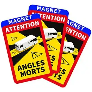 Toter-Winkel-Aufkleber Frankreich lepni.me 3er Pack magnetisch