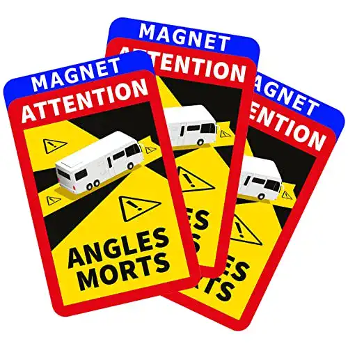 Toter-Winkel-Aufkleber Frankreich lepni.me 3er Pack magnetisch