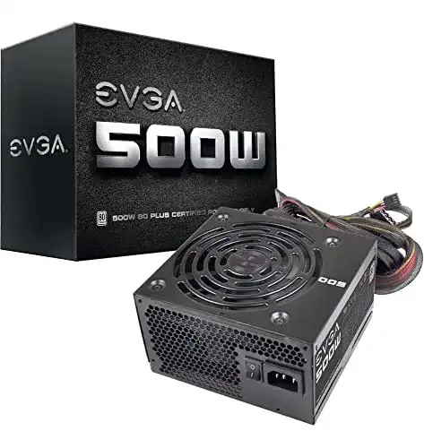 500W-Netzteil EVGA 500 W1, 80+ WHITE 500W, 3 Jahre Garantie
