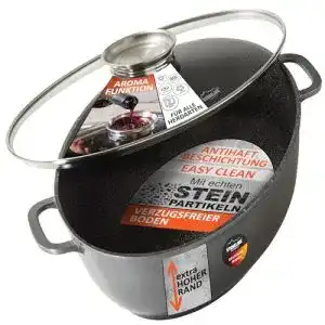 Bräter mit Glasdeckel STONELINE Gourmet Bräter, oval, 8 L