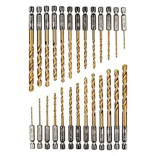 Die beste Titan-Bohrer HPiano 26 teiliges Titan Bohrerset, Sechskantschaft 2026 Test Bestseller Titan-Bohrer HPiano 26 teiliges Titan Bohrerset, Sechskantschaft
